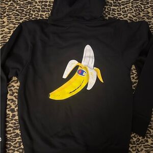 Black Champion Hooded Sweatshirt